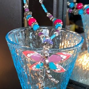 Brighton lanyard, sterling and beaded